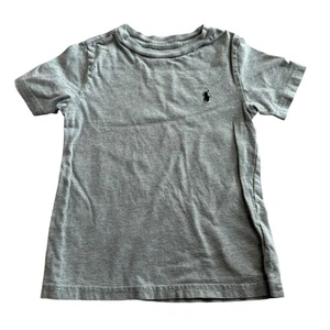 Polo Ralph Lauren Boys Gray Blue Tee Shirt - Size 5 - Picture 1 of 4