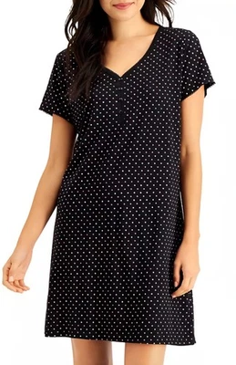 100%纯棉包机俱乐部睡衣黑色带波尔卡圆点XS可选爪睡眠袜 — 第 1/4 张图片