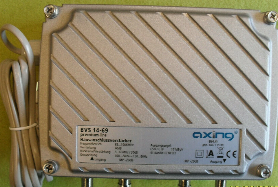 AXING BVS 14-69 CATV-Verstärker 40 dB | 111 dBµV NEU - Bild 1 von 1
