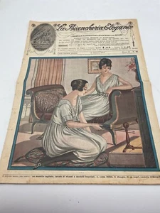La Biancheria Elegante n. 10 ottobre 1919 moda donna uomo neonato casa ricamo - Picture 1 of 2