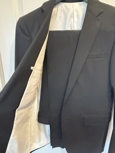 DSQUARED2 Milano Cut Solid Black Two Button Suit Size US 38R. IT 48. MSRP $1495 - Picture 1 of 9