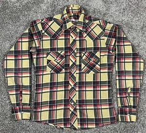 Vintage Youth Bandito Pearl Snap Flannel Shirt Youth Size 18 Worn Faded - Picture 1 of 16