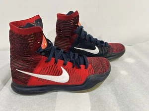 Nike Kobe 10 X Elite High American USA Red Blue Size 9 Sneakers 718763-614 - Picture 1 of 10