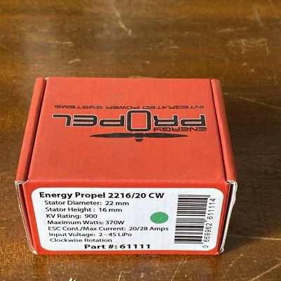 HITEC ENERGY PROPEL SYSTEMS BRUSHLESS MOTOR W/INTEGRATED SPEED CONTROL 61111 CW - Image 1 of 2