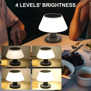Cordless Solar Powered Table Lamp Rechargeable LED Desk Light Outdoor Garden AU - Picture 1 of 16