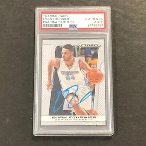 2013-14 Panini Prizm #115 Evan Fournier Signed Card AUTO PSA Slabbed Nuggets - Picture 1 of 2