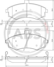 BRAKE PAD SET, DISC BRAKE FOR HYUNDAI KIA A.B.S. 37403