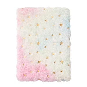 Notebook Cute Plush Fluffy Covered Diary Notepad Gradient Colored E2O2 - Picture 1 of 7