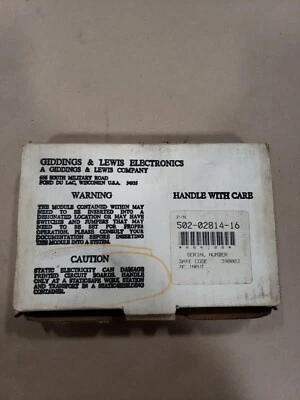 NEW Giddings & Lewis 502-02814-16 DC Input Module; 501-03202-00 - Image 1 of 3
