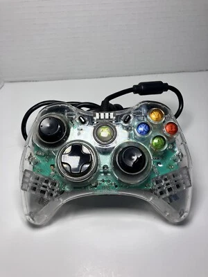 Xbox 360 Afterglow Wired Clear Controller— For Parts Only—Does Not Work - Image 1 of 2