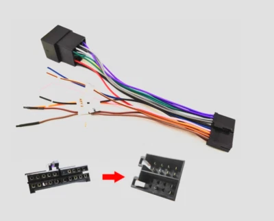 Arnés de cableado de 20 pines a ISO Android estéreo adaptador de cable conector telar radio de coche Foto 1 de 4