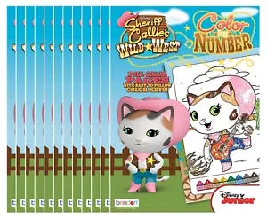NEW Sheriff Callie Color by Number Coloring Books (Pack of 12) - Party Favors - Picture 1 of 2