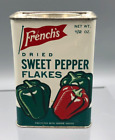 Vintage French's Sweet Pepper Flakes Spice Tin Advertising Graphic Vegetable