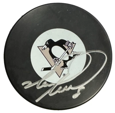 Mark Recchi Autographed Pittsburgh Penguins Hockey Puck BAS HOF - Image 1 of 2