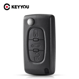 KEYYOU Car Key Case For Peugeot 207 307 For Citroen C2 C3 C4 C5 C6 CE0536 CE0523 - Foto 1 di 12