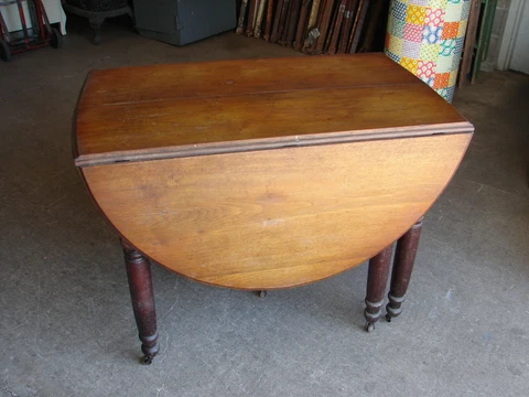 Antique Walnut Gateleg Dropleaf Table w/ Extension Boards Opens to 84" Farmhouse Cover