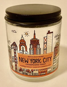 Rare BATH & BODY WORKS New York City Champagne Toast EMPTY 7 oz. Jar w/Lid - Picture 1 of 8