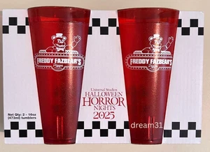 Universal Studios Halloween Horror Nights Five Nights At Freddy’s Red Pizza Cups - Picture 1 of 1