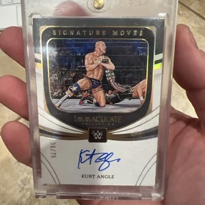 2022 Panini Immaculate WWE Kurt Angle Signature Moves #31/75 - Picture 1 of 3