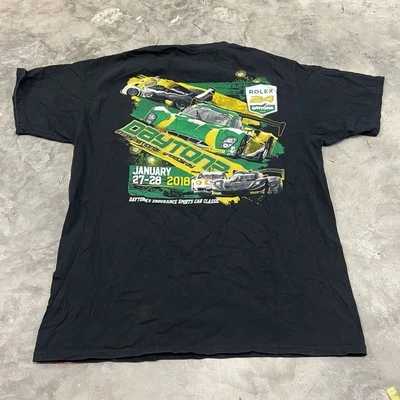 Rolex 24 Shirt Mens Large Daytona Speedway Racing 2018 Black - Image 1 of 4