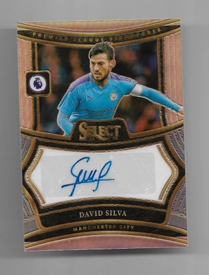 2024-25 Panini Select Premier League Autograph Auto Card : David Silva - Image 1 of 2