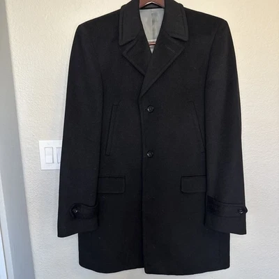 Calvin Klein Mens Wool Blend Overcoat Outerwear | Size 42L - Image 1 of 4