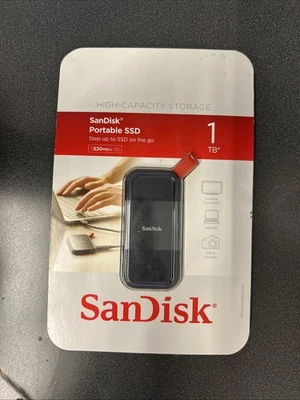 Unidad de estado sólido externa SSD portátil SanDisk de 1 TB 520 MB/s Foto 1 de 4