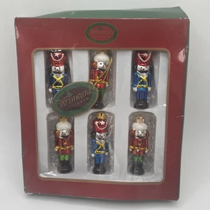Windward Holiday Glass Nut Cracker Ornaments Set Of 6 - Picture 1 of 4