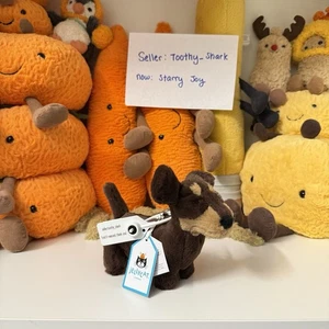 Dije bolsa perro salchicha Jellycat Otto BNWT - Llavero 100% auténtico envío rápido EE. UU. - Imagen 1 de 6