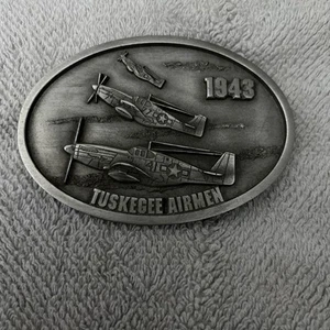 TUSKEGEE AIRMEN (1943) BELT BUCKLE, 1998 #2 LIMITED EDITION 3” - Picture 1 of 8