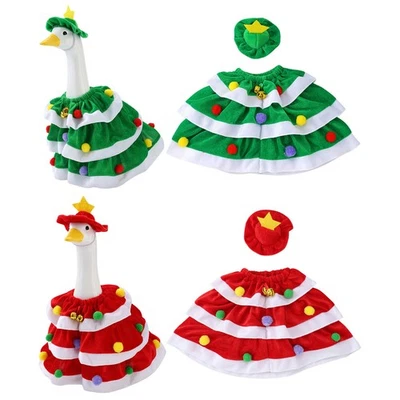 Conjunto de capa y sombrero de Navidad de ganso de porche traje de Santa de Navidad capa fácil de cubrir Foto 1 de 3