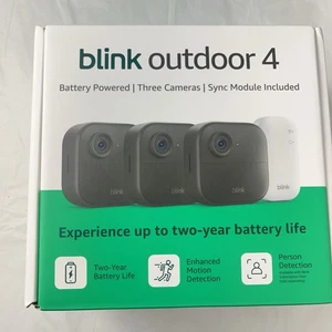 Blink Outdoor 4, (4th Gen 2025) Wireless 3 Camera Security System + Sync Module - Picture 1 of 5