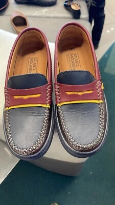 Mocasín Atlanta Niños Nuevo Tri Color Cuero Penny Mocasín Talla 35 Foto 1 de 4