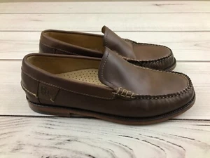 ERNEST HEMINGWAY Men’s 8 M Slip on Driving Loafers Boat Shoes Brown Leather - Picture 1 of 12