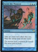 Magic Mtg FOIL Shadowmoor Savor the Moment   near mint very nice condition