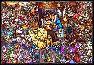 Tenyo Jigsaw Puzzle Beauty and The Beast Story stained glass 1000 Piece