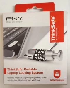 NEW PNY ThinkSafe Portable MacBook Locking System P-TSUL1-RB Lock 2012 Red Box - Afbeelding 1 van 2