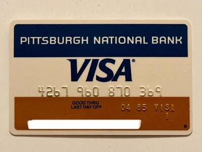 Vintage Pittsburgh National Bank Visa Credit Card▪️Expired in 1985 - Image 1 of 2