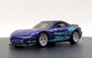 Hot Wheels Super CUSTOM ‘95 Mazda RX-7 FD with Real Riders & Front Detail - Picture 1 of 9