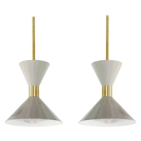 Modern Monarch  2 Brass Pendant - Mid Century Sputnik Chandelier Ceiling Cover