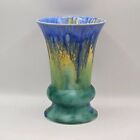Empire Ware Art Deco Lava Vase Blue/Green/Yellow (C3) Ns#8727