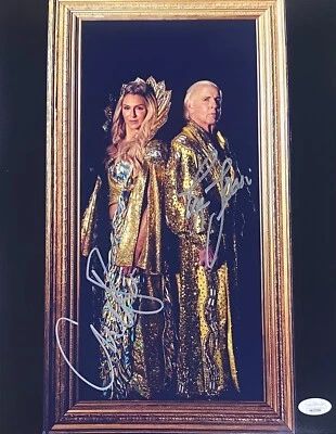 Foto autografiada doble firmada por Ric Flair y Charlotte Flair 11x14 JSA auténtica #2 Foto 1 de 2