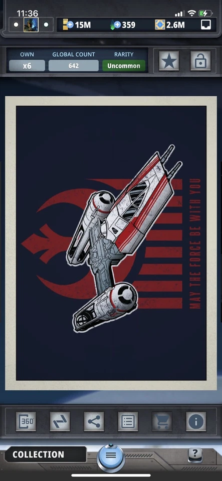 Topps Star Wars Digital Card Trader White - Rise: May The Force Award - Image 1 of 1