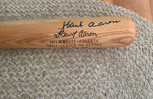 Beautiful Hank Aaron Signed Louisville Slugger Bat #323 Of #755