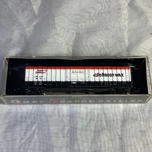 MRC 7025 JOHNSON WAX 50' PLUG DOOR BOX CAR N SCALE VINTAGE - Picture 1 of 4