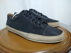 John Varvatos ~ Star Low Top Sneaker Men Size 11 - Black Leather Fashion Shoe - Picture 1 of 10