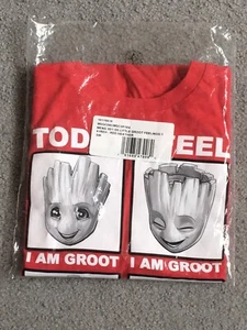 Marvel Men's Small RED Guardians of The Galaxy I Am Groot Today I Feel T-Shirt - Picture 1 of 8