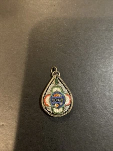 Vintage Italian Micro Mosaic Pendant - Picture 1 of 5