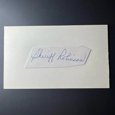 Sheriff Robinson Signed Cut Index Card JSA LOA New York Mets - Image 1 of 2