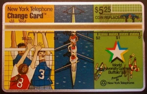 5,25 $ World University Games - Buffalo, 1993 mit Ordner #306A Telefonkarte - Bild 1 von 1